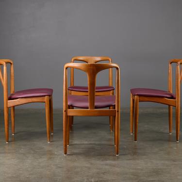4 Danish Modern Dining Chairs 'Juliane' Johannes Andersen Mid Century 