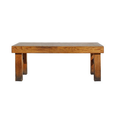 Chinese Distressed Light Brown Wood Bench Stool cs5880E 