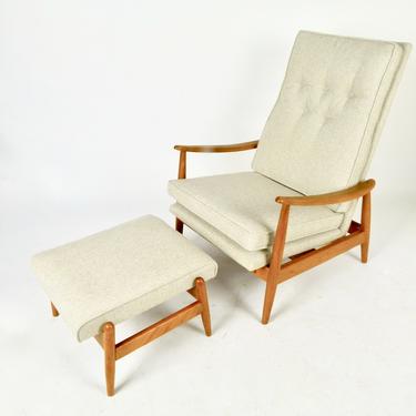 Milo Baughman Rocking & Reclining Lounge Chair & Ottoman