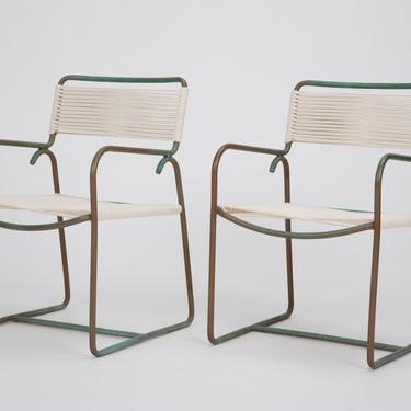 Pair of Early Production Walter Lamb Lounge Chairs with Feet