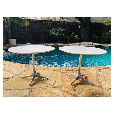 (AVAILABLE) Pair of vintage George Nelson Swag Leg Side Tables