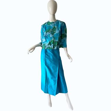 60s Star of Siam Thai Dress / Vintage Silk Butterfly Dress / 1960s Thailand Dress Set XS 