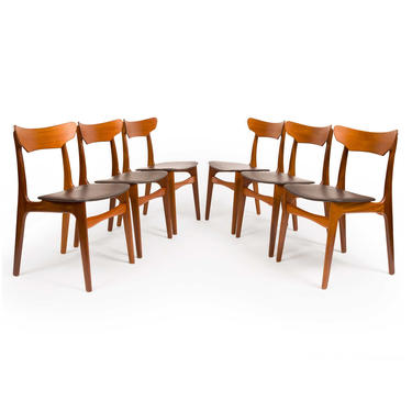 Vintage Danish Mid-Century Teak Dining Chairs  by Schiønning &amp; Elgaard 