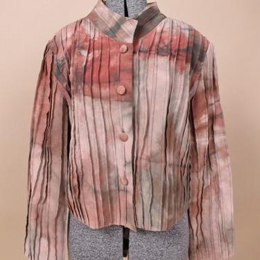 Pleated Hand-Dyed Silk Jacket, By Hulda Bridgeman, M