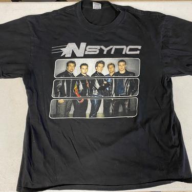 Vtg *NSYNC 2001 Pop Odyssey Tour Black T-shirt size XL