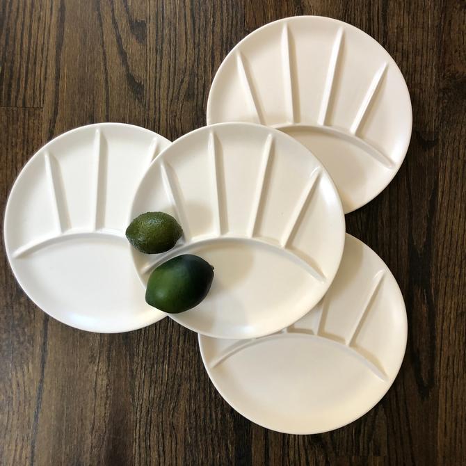 Divided Plates for Fondue Sushi Cream VTG 60s Japan Made Set of 4 Original Box 
