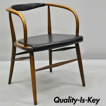 Vintage Mid Century Modern Oak Barrel Back Danish Modern Chair After Hans Wegner