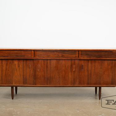 Brazilian Rosewood Credenza With Doors and Drawers