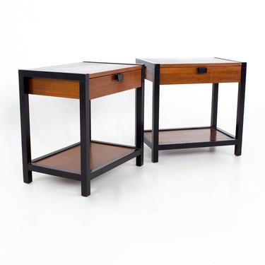 Milo Baughman for Directional Mid Century Nightstands - A Pair 
