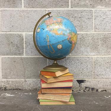 Vintage World Globe Retro 1990s Cram's + Imperial World Globe + 12 Inch Diameter + School and Learning + Home and Office Decor 