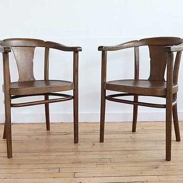 Pair Thonet Arm Chairs