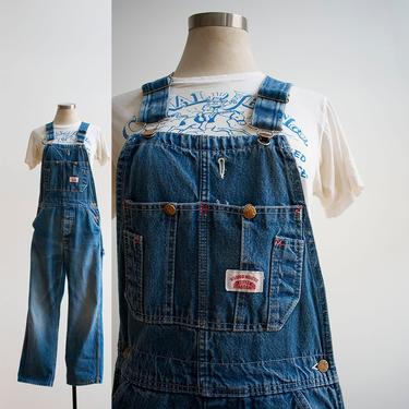 Vintage Round House Overalls / Small Overalls / Vintage Denim Overalls / Vintage Workwear / Denim Workwear / Overalls Small 