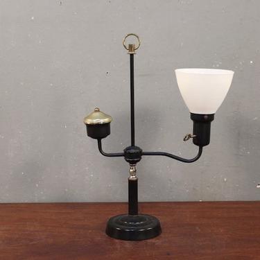 Black &amp; Brass Torchiere Table Lamp
