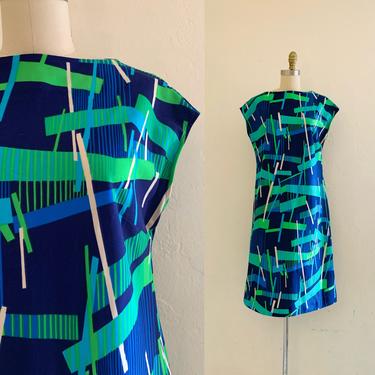 vintage 60's geometric shirt dress 