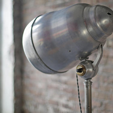 steampunk ACME hair dryer floor lamp, upcycled lamp, vintage industrial lighting 