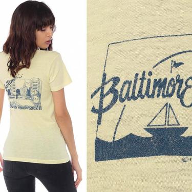 Baltimore Shirt Pun GUESS WHOSE BACK Burnout 80s Graphic TShirt Joke Vintage Retro T Shirt Graphic Tee 1980s Paper Thin Extra Small xs s 