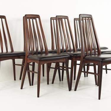 Eva Mid Century Danish Rosewood Dining Chairs - Set of 8 - mcm 