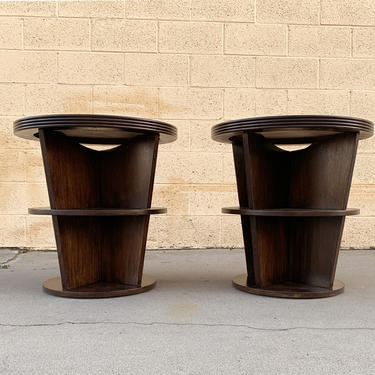 Pair of 1980s Art Deco Style Side Tables