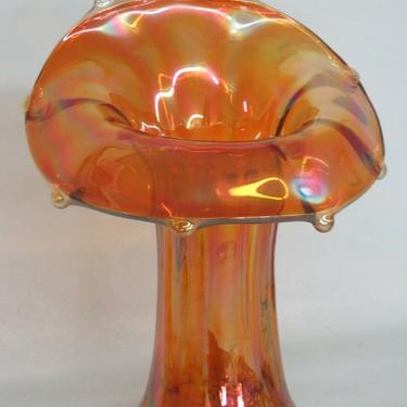 Imperial Jack in a Pulpit Marigold Iridescent Carnival Glass Vase 2475B