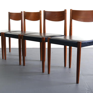 24 HOUR - Danish Modern Poul Volther for Frem Rojle Dining Chairs - A Set of 4, Denmark 