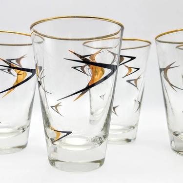 5 Libbey Forward Look Boomerang Cocktail Glasses 