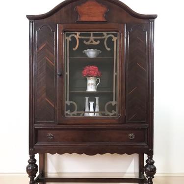 Antique Arched Top China Cabinet