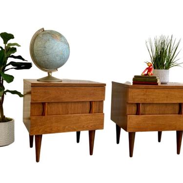 Mid Century MODERN NIGHTSTANDS / bedside tables by American of MARTINSVILLE 