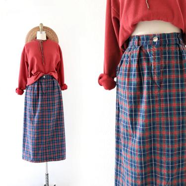 plaid cotton skirt - 27 
