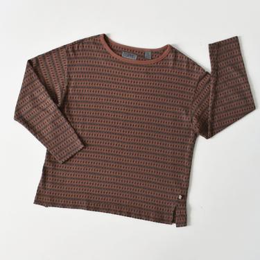 vintage ESPRIT striped cotton top, long sleeve t-shirt, size M 