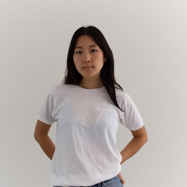 The Hudson Tee | Washed Deadstock Cotton White Crew Neck Tee T Shirt | S | Military 