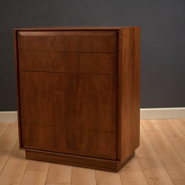 Mid Century Walnut Tall Dresser by Dillingham 