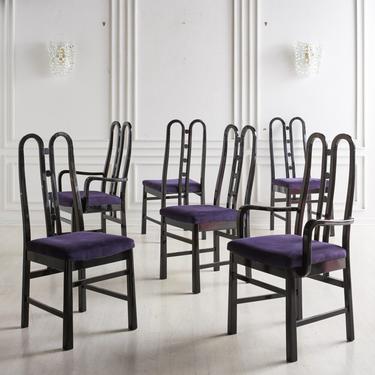 A Set of 6 Post Modern Dining Chairs by Aldo Rossi, 1980's