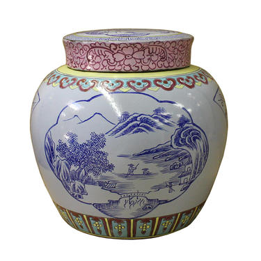 Chinese Zisha Clay Color Scenery Container Jar cs2634E 