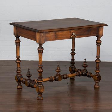 19th Century French Louis XIV Provincial Oak Writing Desk by StandOutSpaces