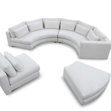 Thayer Coggin Round Sectional Sofa in Off White