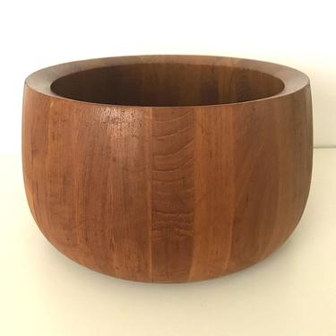 Vintage 1970s Dansk Danish Modern Large Teak Wood Serving Bowl Jens Quistgaard Design MCM Denmark 