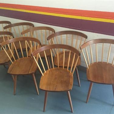 Rare Set of Eight (8) George Nakashima for Knoll Studio Chairs