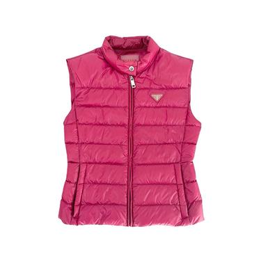 Prada Pink Logo Puffer Vest
