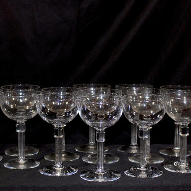 Set of 8 Crystal Wine Glasses,Cordials .Champagne Coupes, Stemware 