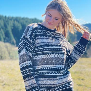 Vintage Fair Isle Wool Blend Sweater 