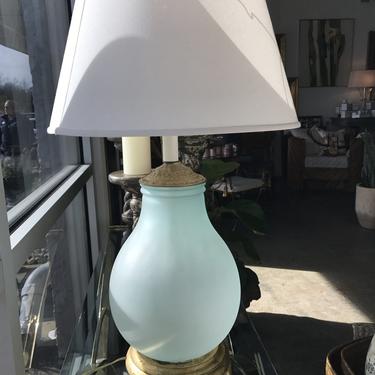SOLD - Frosted Blue table lamp