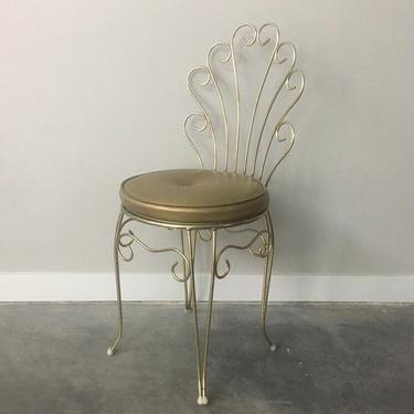 vintage hollywood regency vanity chair.