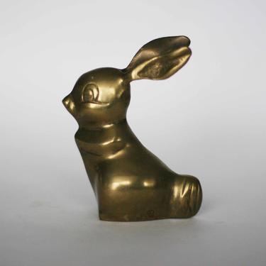 vintage brass rabbit 