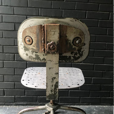Desk Chair Industrial Steel Workshop Garage Vintage Mid-Century Eames style 