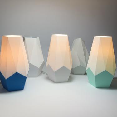MISHI Table Lamp - Origami Lamp - Home Office Decor - Mood Lamp - Designed and Crafted by Honey & Ivy Studio in Portland, Oregon 