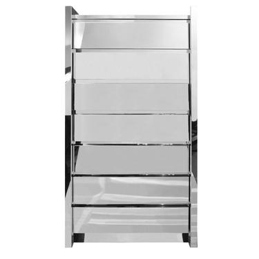 Karl Springer "Semainier" Chest of Drawers in Polished Stainless Steel 1980s