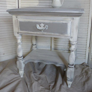 NIGHTSTANDS Cottage Spindle Style Vintage Farmhouse Bedside Tables Custom PAINT to ORDER Poppy Cottage Painted Furniture 
