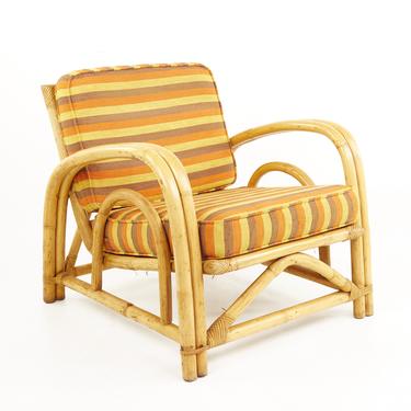 Paul Frankl Style Mid Century Bamboo Lounge Chair - mcm 