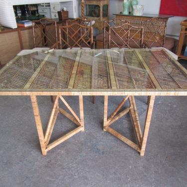 Island Style Glass Top Dining Table
