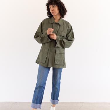 Vintage Deadstock Olive Green Ripstop Jungle Jacket | Army Military | S M | 